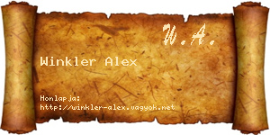 Winkler Alex névjegykártya